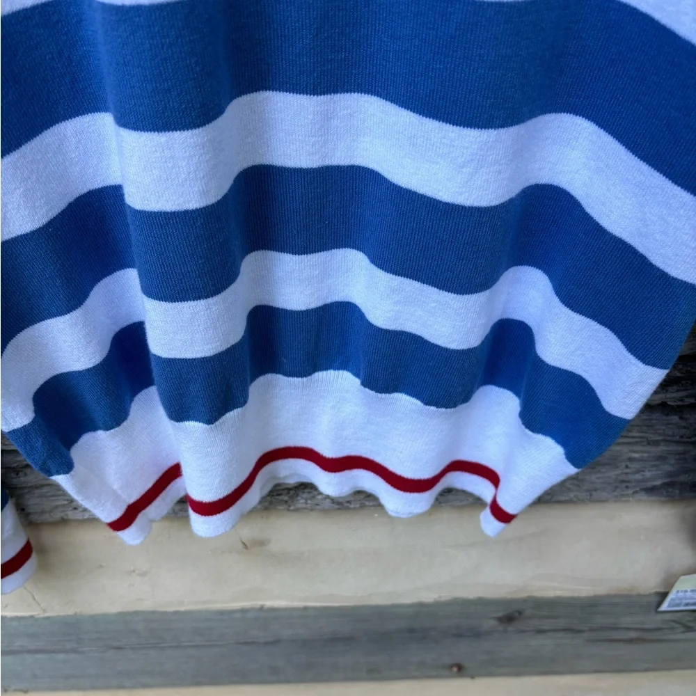 Merona Striped Blue and White Sweater Size M NWT